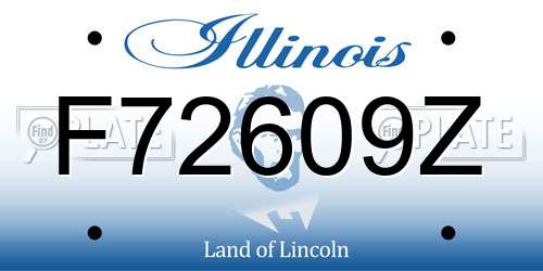 F72609Z Illinois License Plate