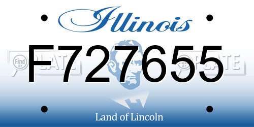 F727655 Illinois License Plate