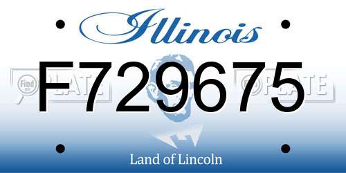 F729675 Illinois License Plate