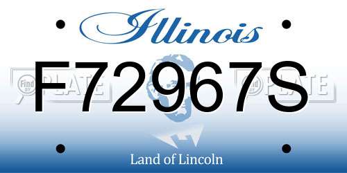 F72967S Illinois License Plate