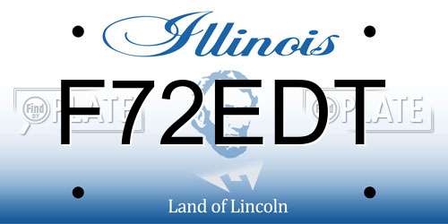 F72EDT Illinois License Plate