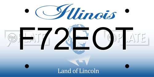 F72EOT Illinois License Plate