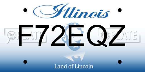 F72EQZ Illinois License Plate