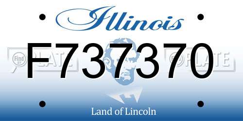 F737370 Illinois License Plate