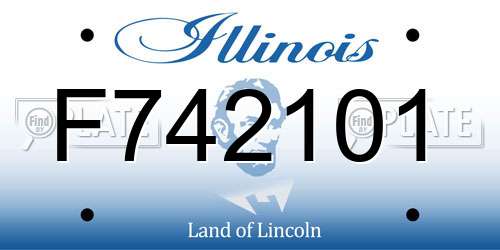 F742101 Illinois License Plate