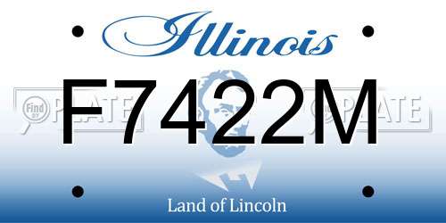 F7422M Illinois License Plate