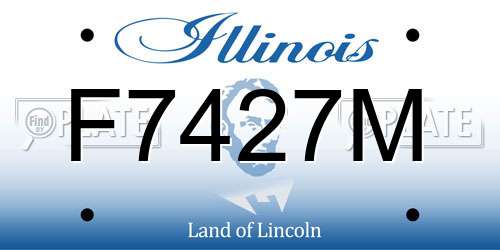 F7427M Illinois License Plate