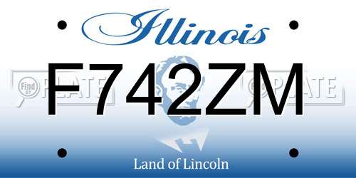 F742ZM Illinois License Plate
