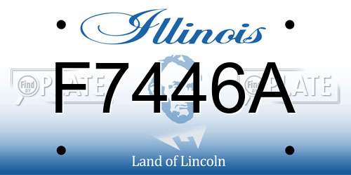 F7446A Illinois License Plate