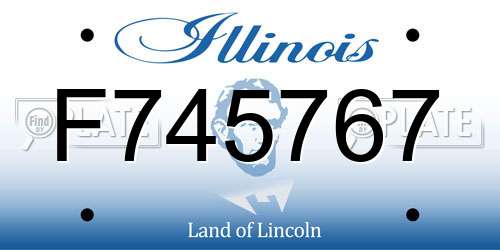 F745767 Illinois License Plate