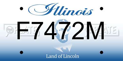 F7472M Illinois License Plate