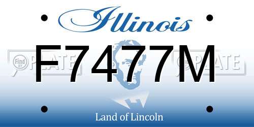 F7477M Illinois License Plate