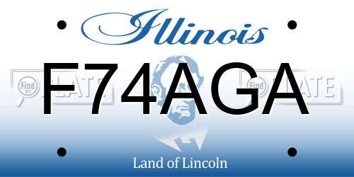 F74AGA Illinois License Plate