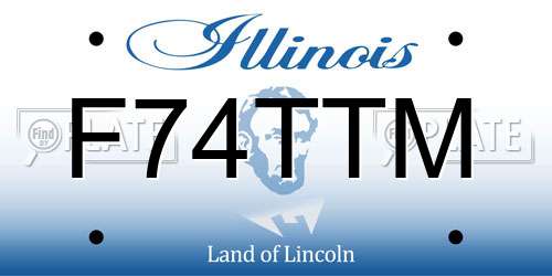 F74TTM Illinois License Plate