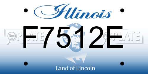 F7512E Illinois License Plate