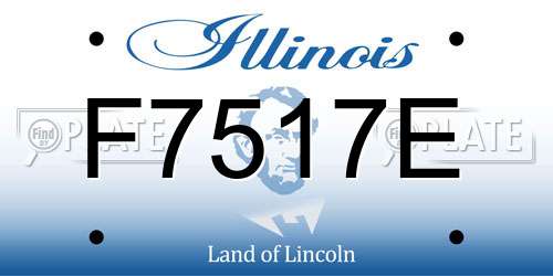 F7517E Illinois License Plate