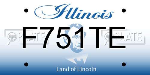 F751TE Illinois License Plate