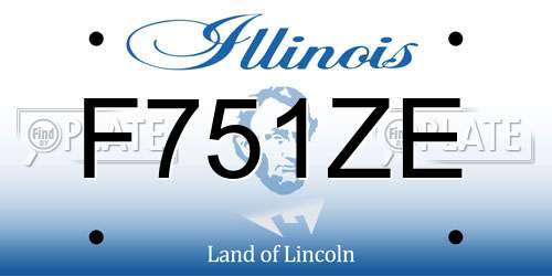 F751ZE Illinois License Plate