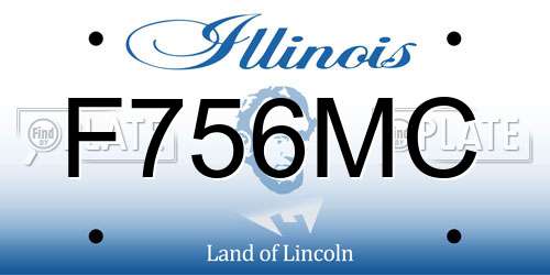 F756MC Illinois License Plate