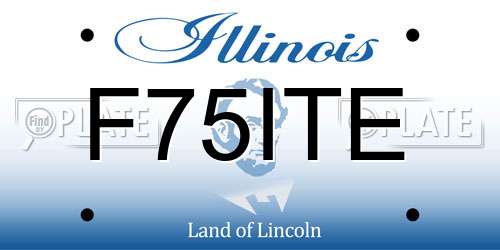 F75ITE Illinois License Plate