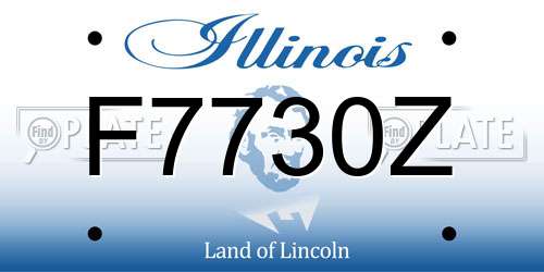 F7730Z Illinois License Plate