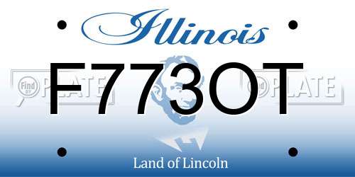 F773OT Illinois License Plate
