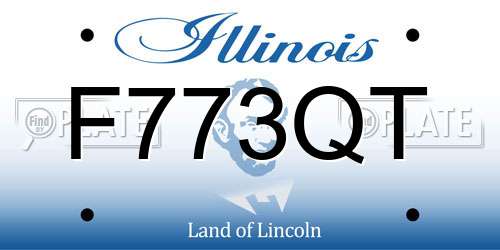 F773QT Illinois License Plate