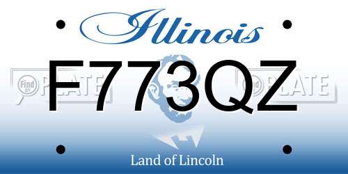 F773QZ Illinois License Plate