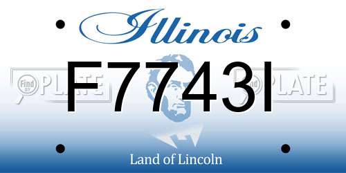 F7743I Illinois License Plate