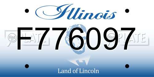 F776097 Illinois License Plate