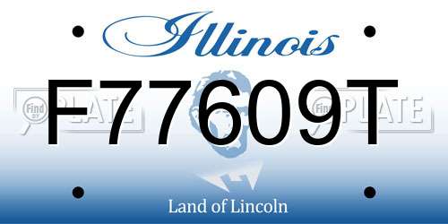 F77609T Illinois License Plate