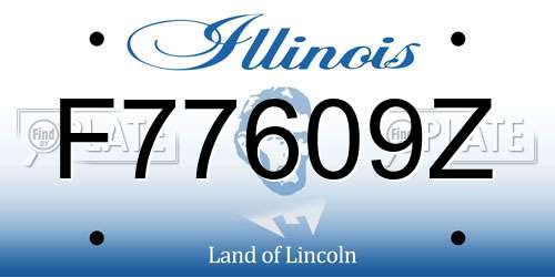 F77609Z Illinois License Plate