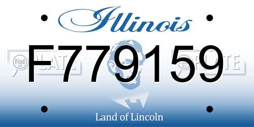 F779159 Illinois License Plate