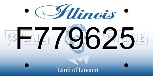 F779625 Illinois License Plate