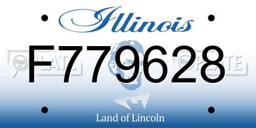 F779628 Illinois License Plate