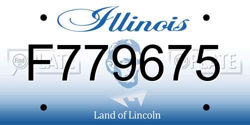 F779675 Illinois License Plate