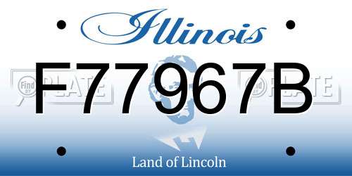 F77967B Illinois License Plate