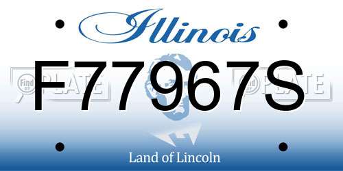 F77967S Illinois License Plate