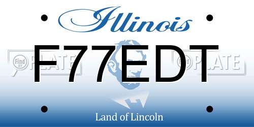 F77EDT Illinois License Plate