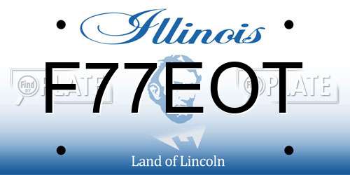 F77EOT Illinois License Plate