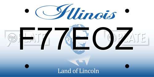 F77EOZ Illinois License Plate
