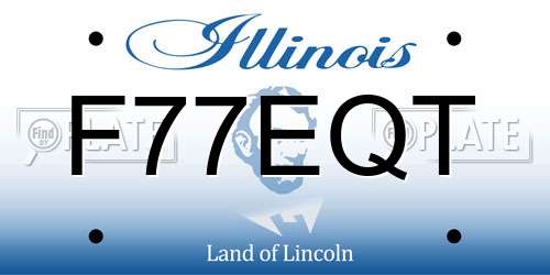 F77EQT Illinois License Plate