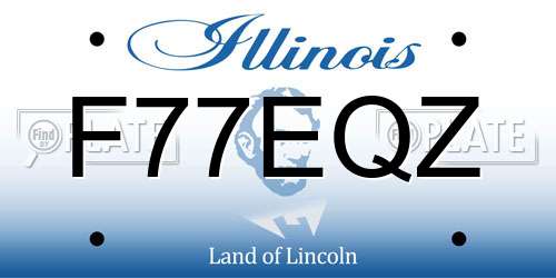 F77EQZ Illinois License Plate
