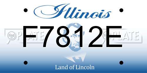 F7812E Illinois License Plate