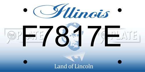 F7817E Illinois License Plate