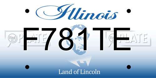 F781TE Illinois License Plate