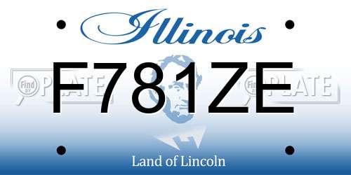 F781ZE Illinois License Plate