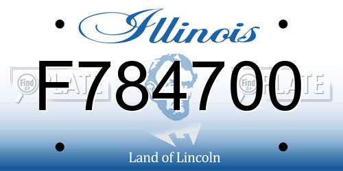 F784700 Illinois License Plate