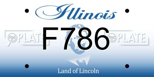 F786 Illinois License Plate