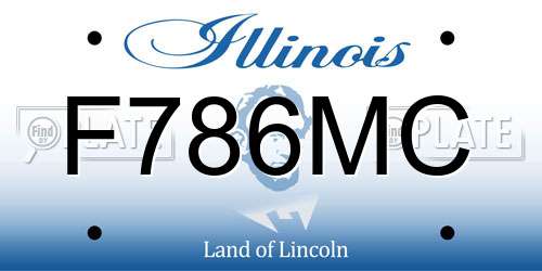 F786MC Illinois License Plate